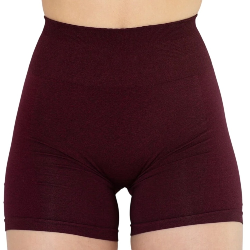 AUROLA Intensify 5" Workout Shorts Black Cherry XS Scrunch Butt Seamless Gym